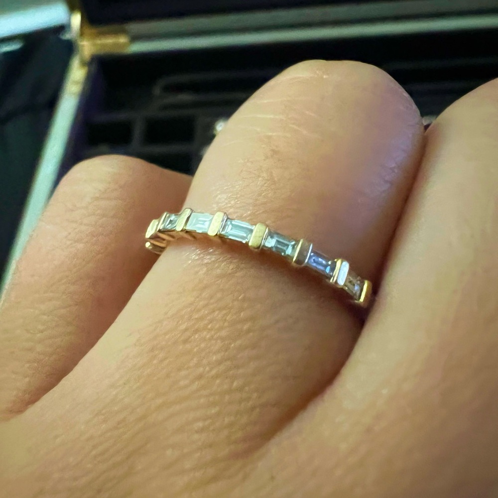 Mejuri 14k gold Baguette Diamond Eternity Ring